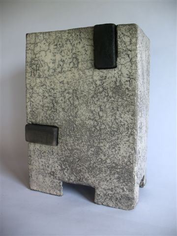 Raku steenobject, keramiek van José Hattink